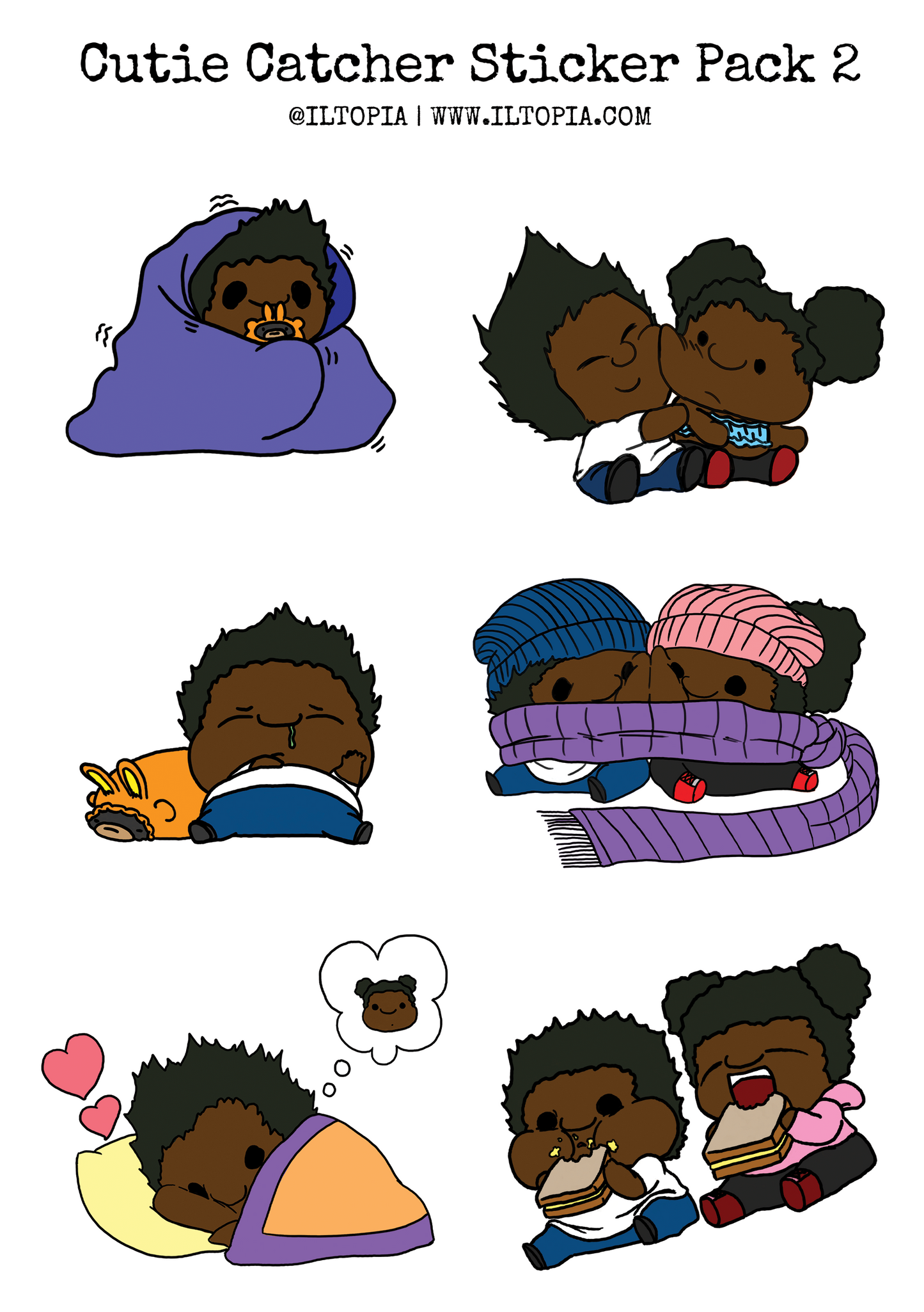 Cutie Catcher Sticker Pack #2