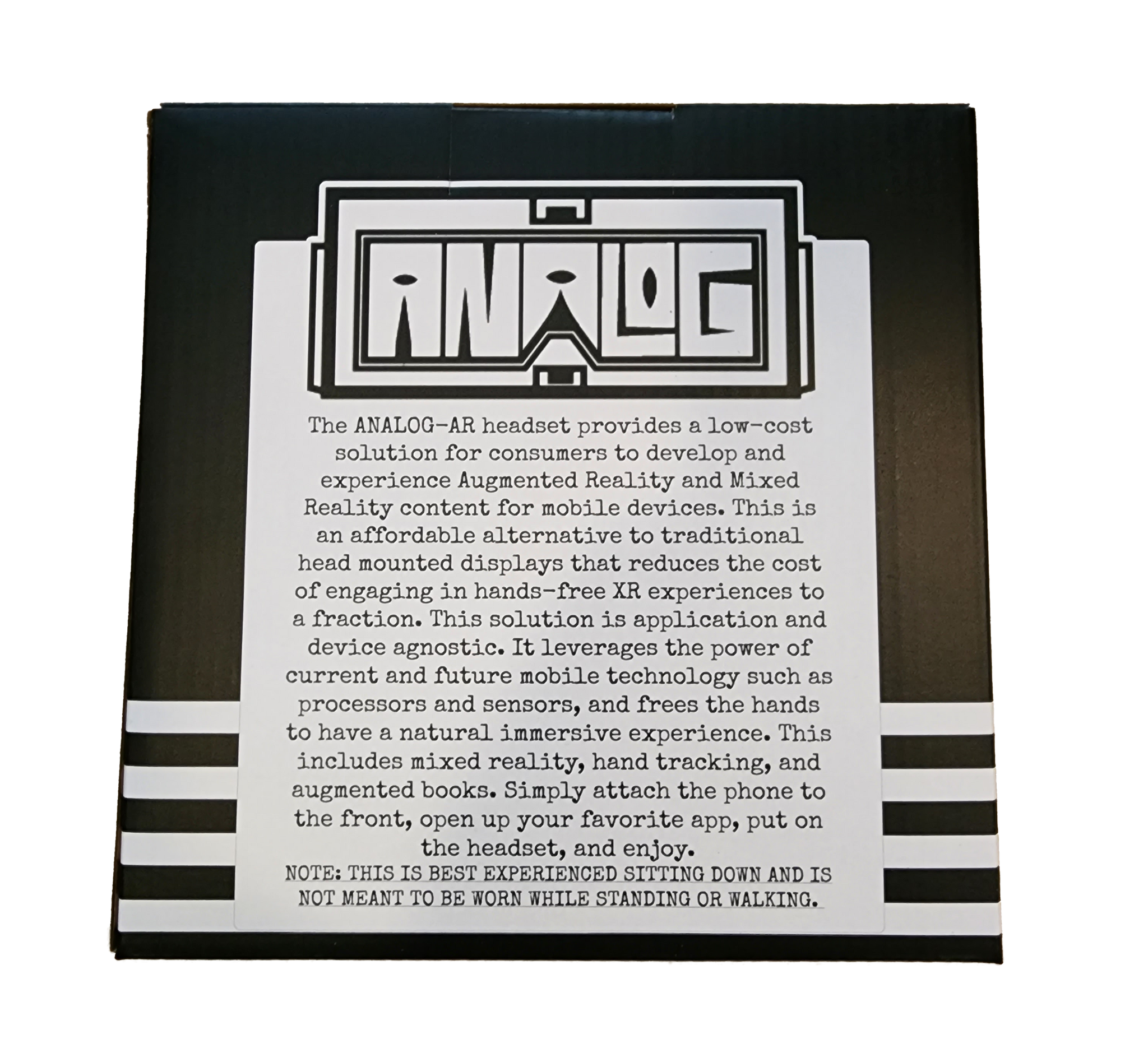 Analog-AR Augmented Reality Headset